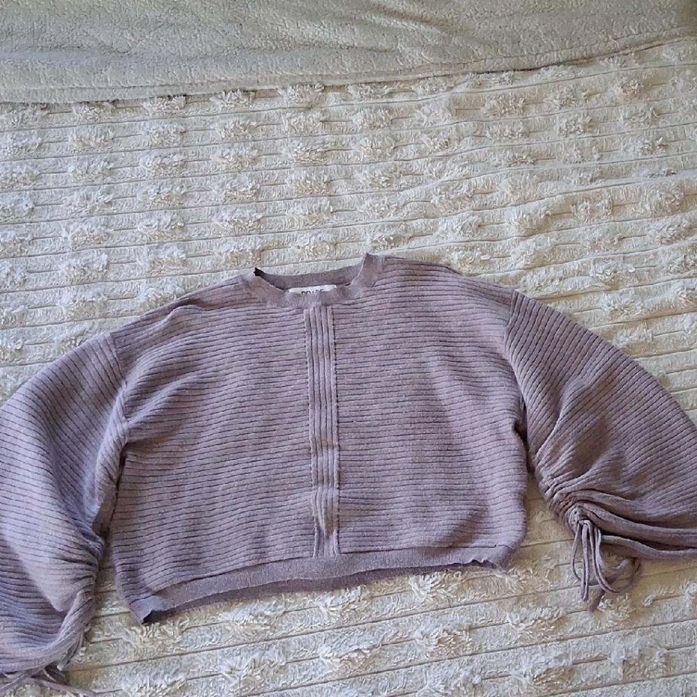 DO+BE Purple Shrug Sweater Versatile and Cozy Medium